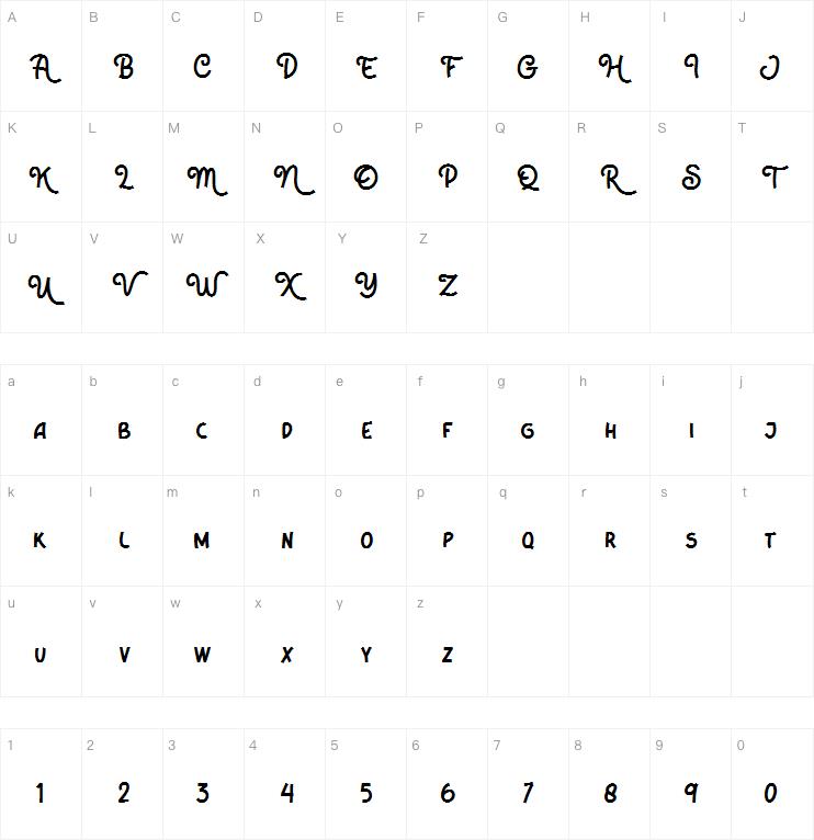 bunny galore字体