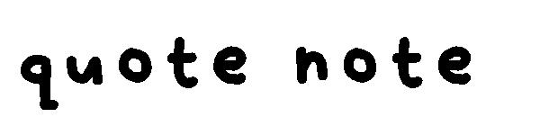 quote note字体
