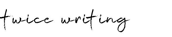 twice writing字体