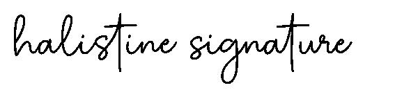 halistine signature字体