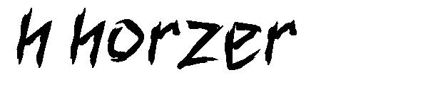 h horzer字体