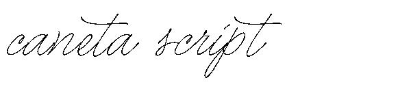 Caneta script字体