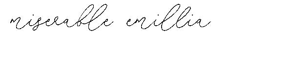 miserable emillia字体