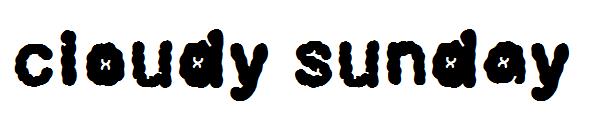 cloudy sunday字体