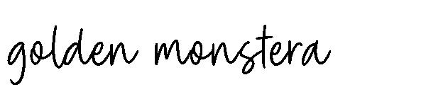 golden monstera字体