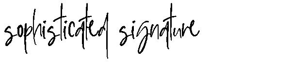 sophisticated signature字体