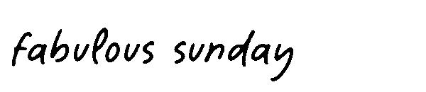 fabulous sunday字体