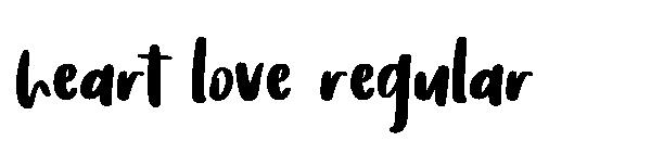 heart love regular字体