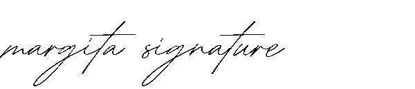 margita signature字体