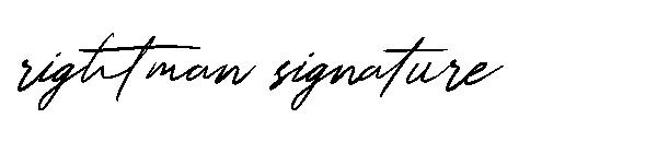 rightman signature字体