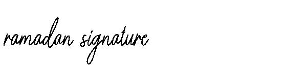 ramadan signature字体