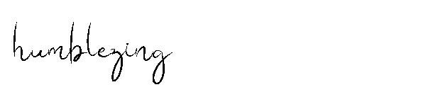 humblezing字体