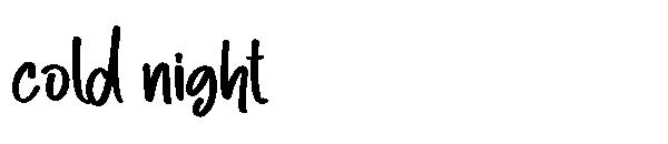 cold night字体