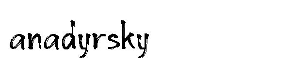 anadyrsky字体