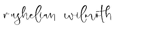 rushelian wilmoth字体