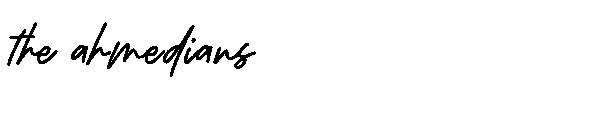 the ahmedians字体