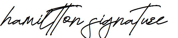 hamiltton signature字体