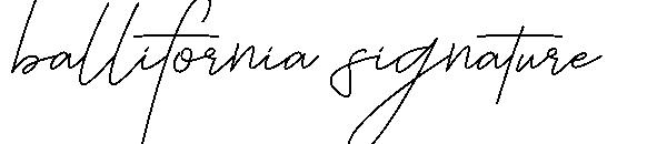 ballifornia signature字体