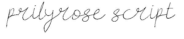 prilyrose script字体