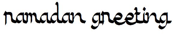 ramadan greeting字体