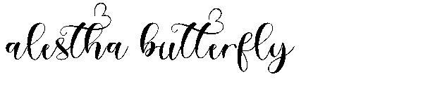 alestha butterfly字体