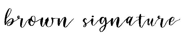 brown signature字体