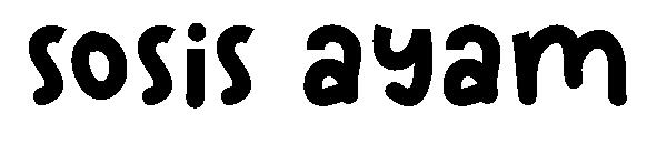 sosis ayam字体