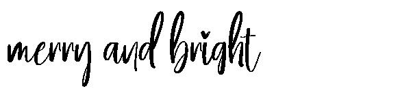 merry and bright字体
