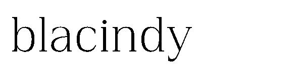 Blacindy字体