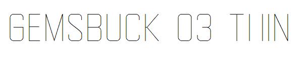 gemsbuck 03 thin字体