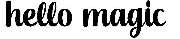 hello magic字体