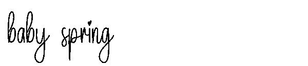 baby spring字体
