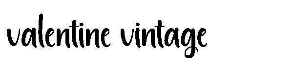 valentine vintage字体