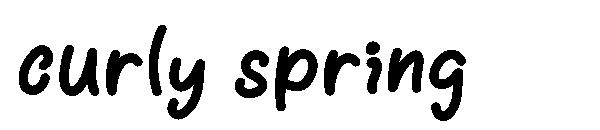 curly spring字体