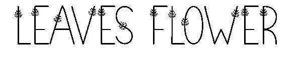 leaves flower字体