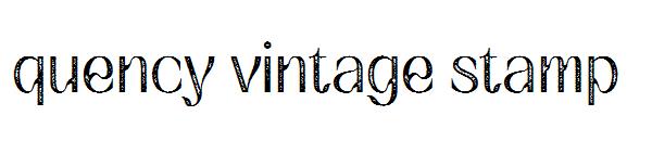 quency vintage stamp字体