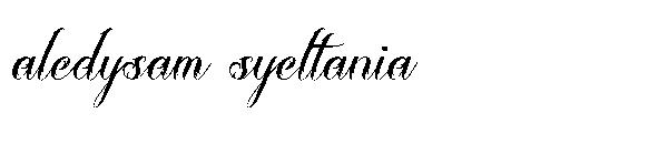 aledysam syeltania字体