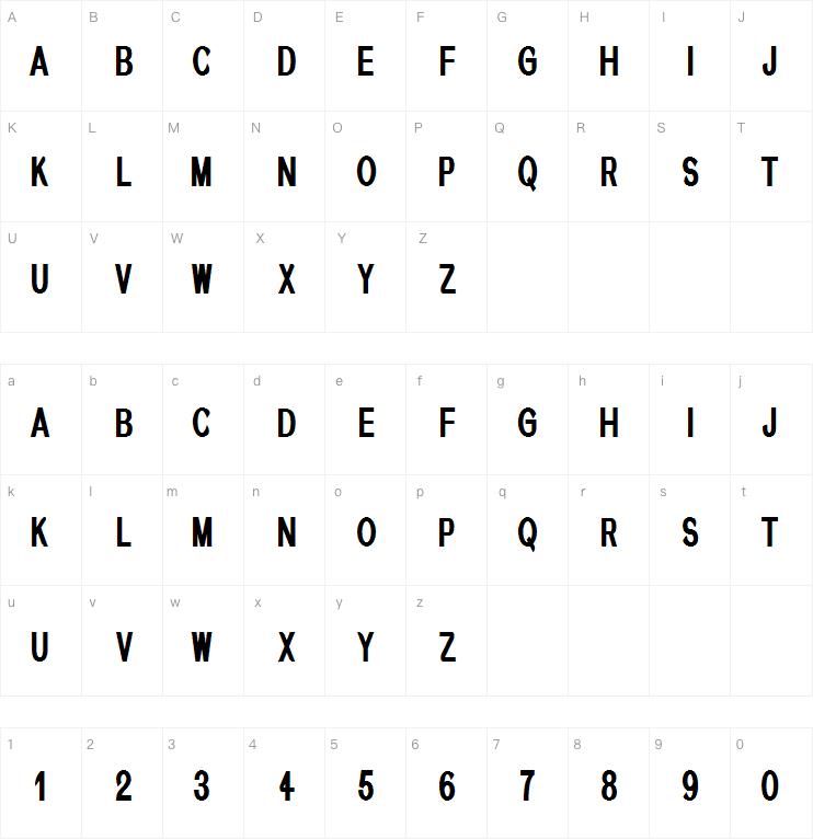 zamboga display字体