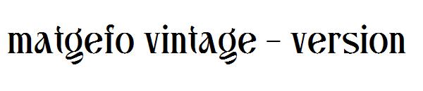 matgefo vintage - version字体