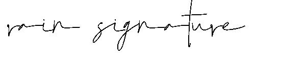 Rain signature字体