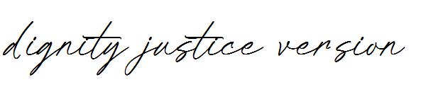 Dignity justice字体