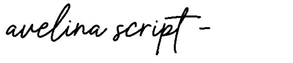 Avelina script字体