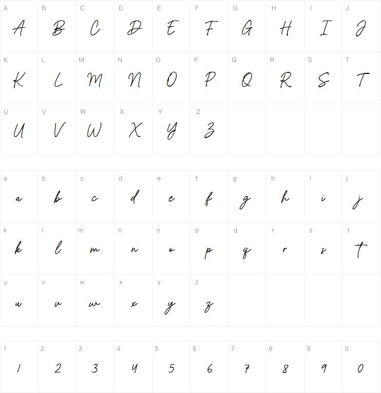 Avelina script字体