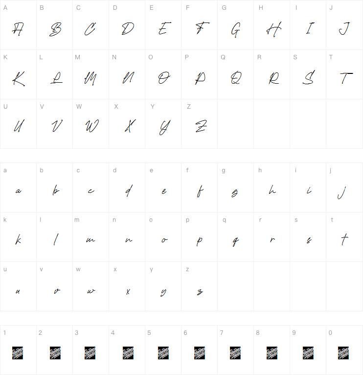 Hadejah signature字体