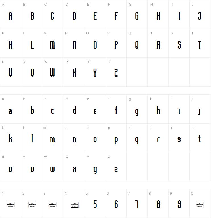 Diamond shape字体