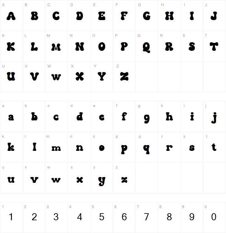 The bouns字体