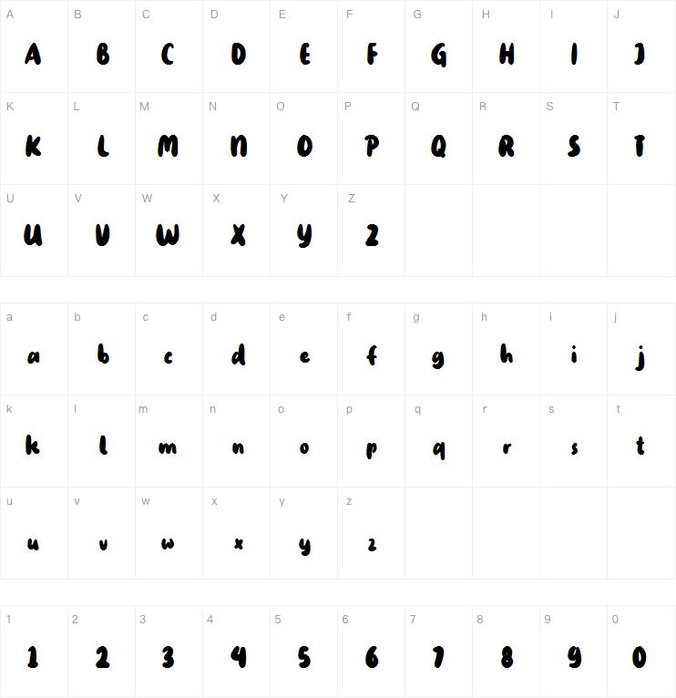 Bigfat caramel字体