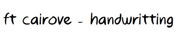 ft cairove - handwritting