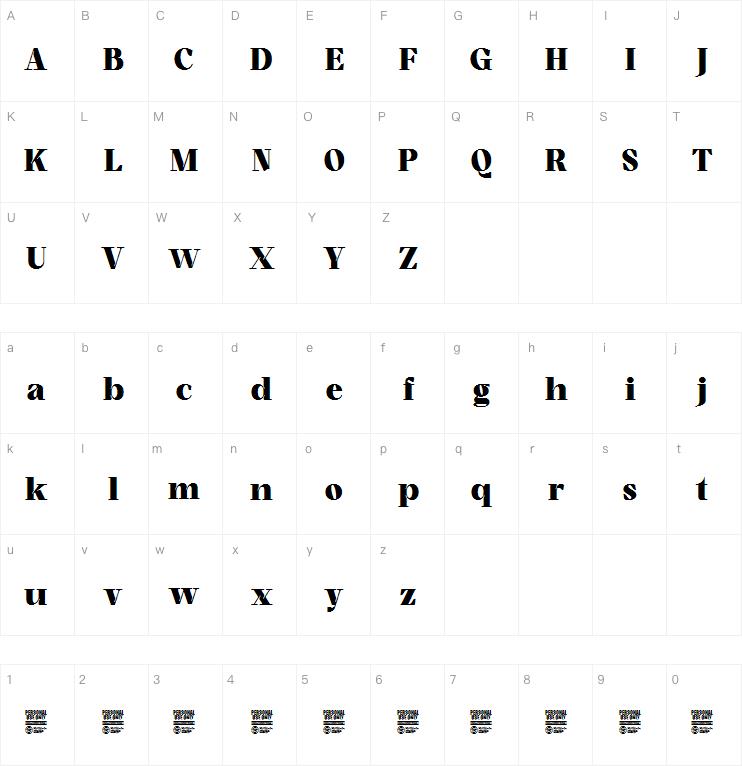 Brigham display字体