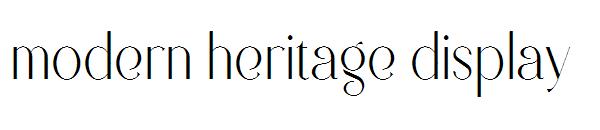 modern heritage display
